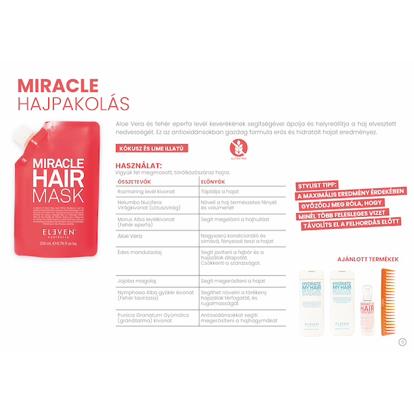 Kép 2/2 - Miracle Hair MASK Extra mélyápoló pakolás 200ml