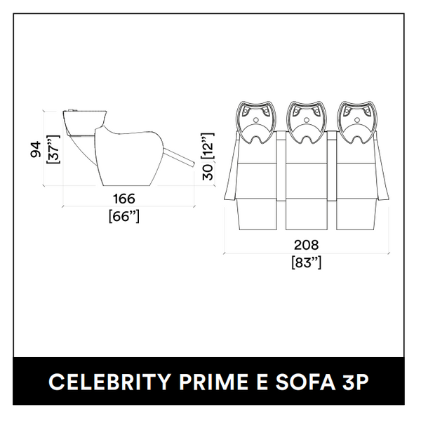 Kép 2/2 - Celebrity Prime Electric Sofa 3P