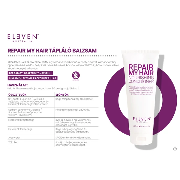 Repair My Hair hajkötésjavító balzsam roncsolt hajra 200ml