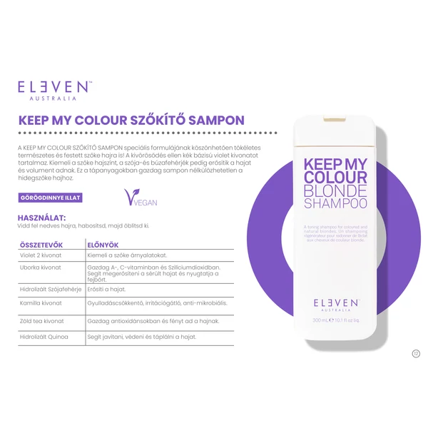 Kép 2/2 - Keep My Color - szulfátmentes, parabénmentes hamvasító sampon 300 ML