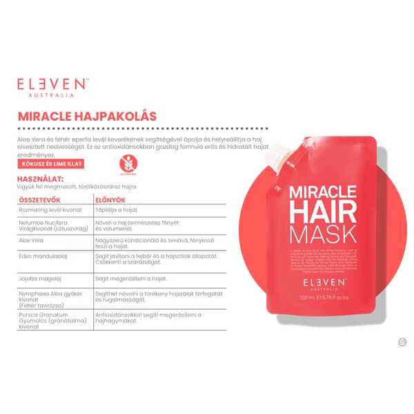 Kép 2/2 - Mini 35ml Miracle Hair MASK Extra mélyápoló pakolás 