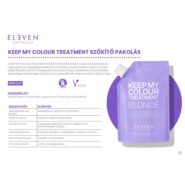 Kép 2/2 - Keep My Color Treatment - pakolás szőkített hajra 200 ML