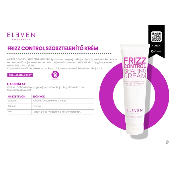 Kép 2/2 - Frizz Control - egyenesítő és szösztelenítő krém 150 ML