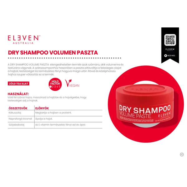Kép 2/2 - Dry Shampoo - krém-szárazsampon, volumennövelő porral  85 gr piros