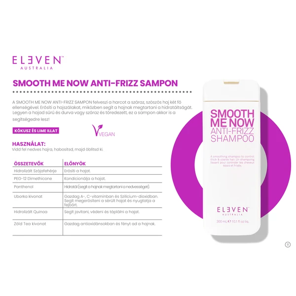 Kép 2/2 - Smooth Me Now - szulfátmentes, parabénmentes szöszösödés elleni sampon 300 ML