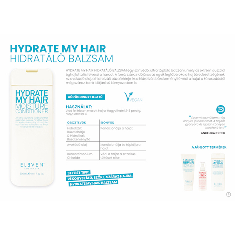 Hydrate My Hair - hidratáló balzsam 50 ML - utazó méret